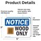 Signmission Wood Only Sign With Symbol, 5 in W x Rectangle, Vinyl Decal OS-2PACK-NS-D-35-L-19067 - alternate 2